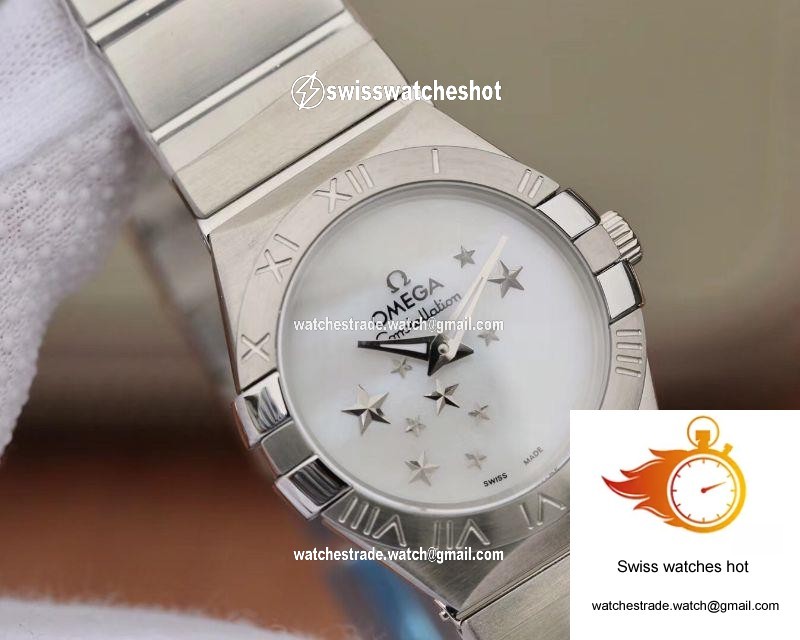 Omega Constellation Quartz Ladies 27mm TW Factory White Dial 4