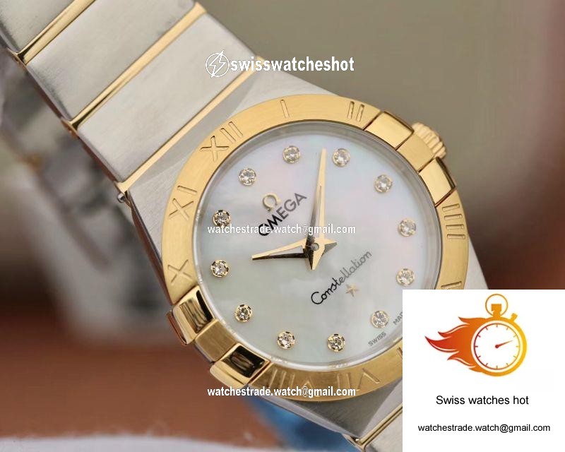 Omega Constellation Ladies 1371.71.00 TW Factory White Mother-Of-Pearl Dial 4