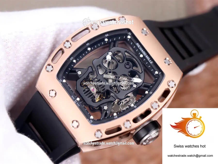 Richard Mille RM52-01 Tourbillon JB Factory Ceramic Skull Dial 4