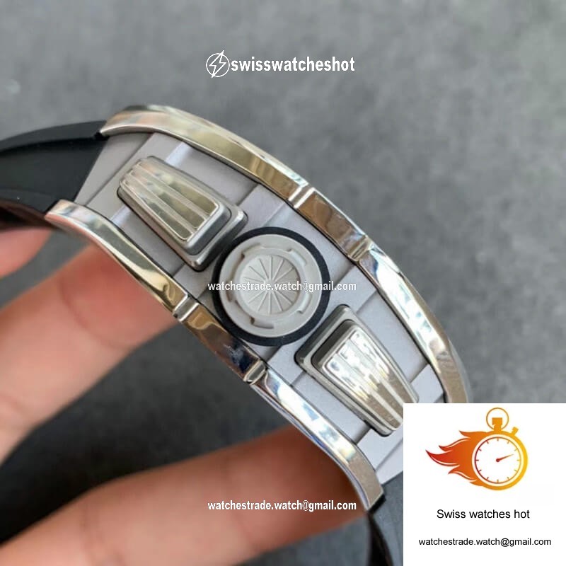 Richard Mille RM011 KV Factory Black Rubber Strap 4