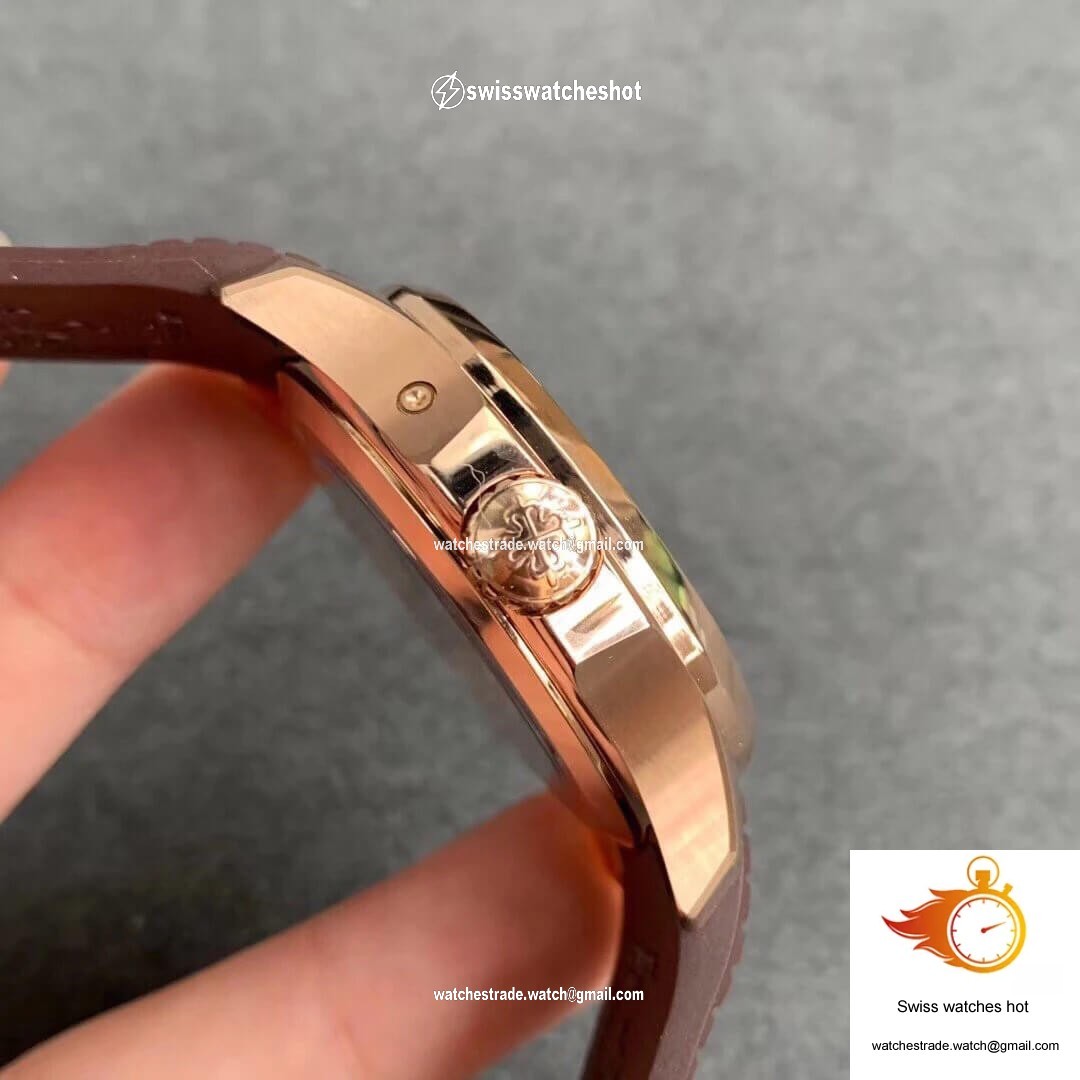 Patek Philippe Aquanaut 5164R-001 GR Factory Rose Gold Brown Dial 4