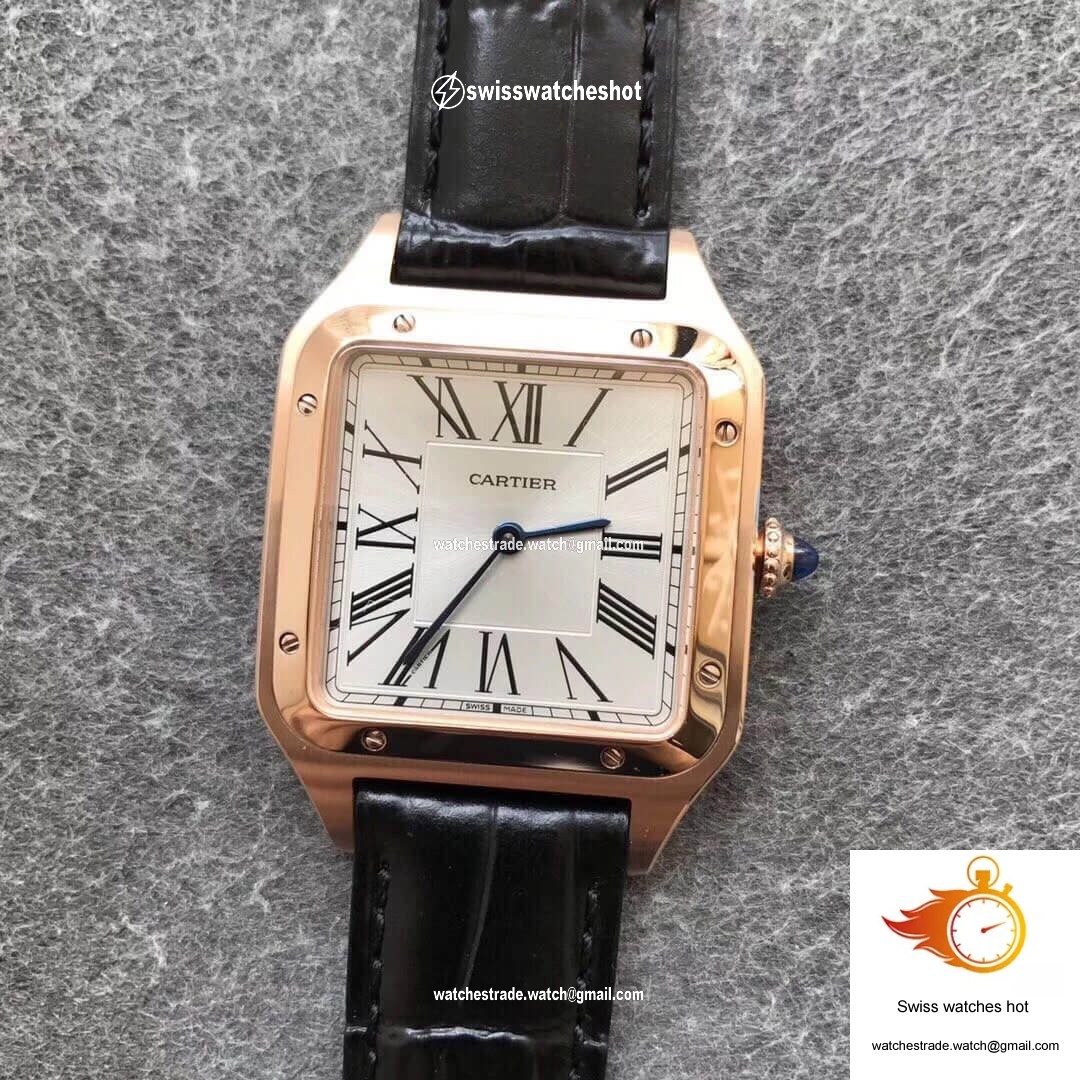 Cartier Santos WGSA0021 Rose Gold Silver Dial 4
