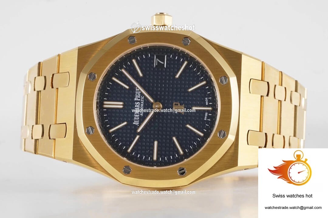 Audemars Piguet Royal Oak 15202BA.OO.1240BA.01 KZ Factory Yellow Gold Blue Dial 4