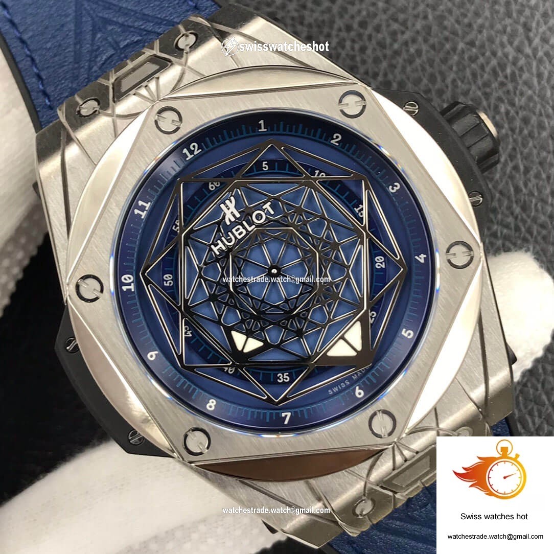 Hublot Big Bang 415.NX.7179.VR.MXM18 WWF Factory Titanium Blue Dial 4