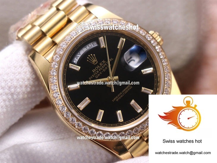 Rolex Day-Date M228348RBR-0001 EW Factory Yellow Gold Black Dial 4