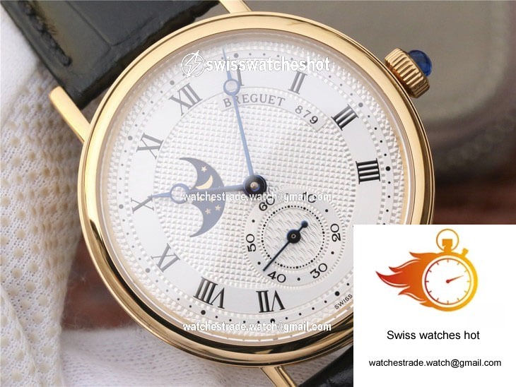 Breguet Classique Moonphase 4396 Yellow Gold White Dial 4