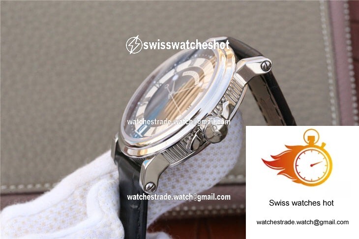 Breguet Marine 5817 Black Dial Cowhide Strap 4