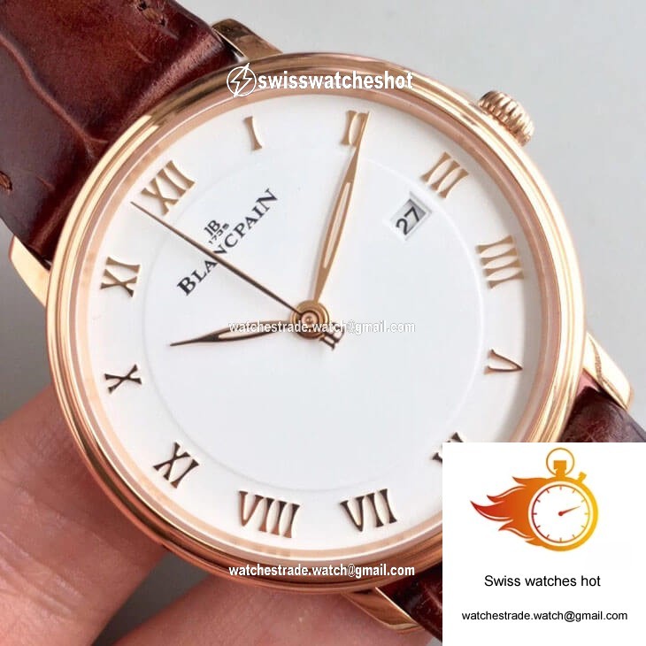Blancpain Villeret 6651-3642-55B ZF Factory Rose Gold White Dial 4