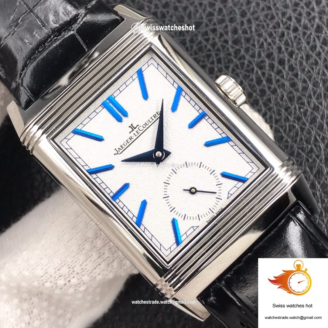 Jaeger LeCoultre Reverso Tribute Double-sided Double Time Zone Flip MG Factory White Dial 4