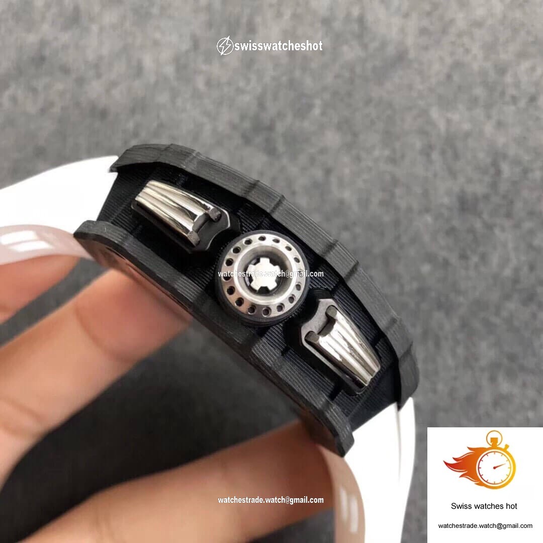 Richard Mille RM011-03 KV Factory Carbon Fiber White Strap 4