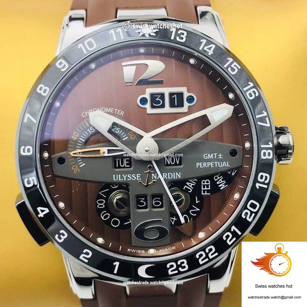 Ulysse Nardin El Toro 322-00 TW Factory Ceramics Brown Dial 4