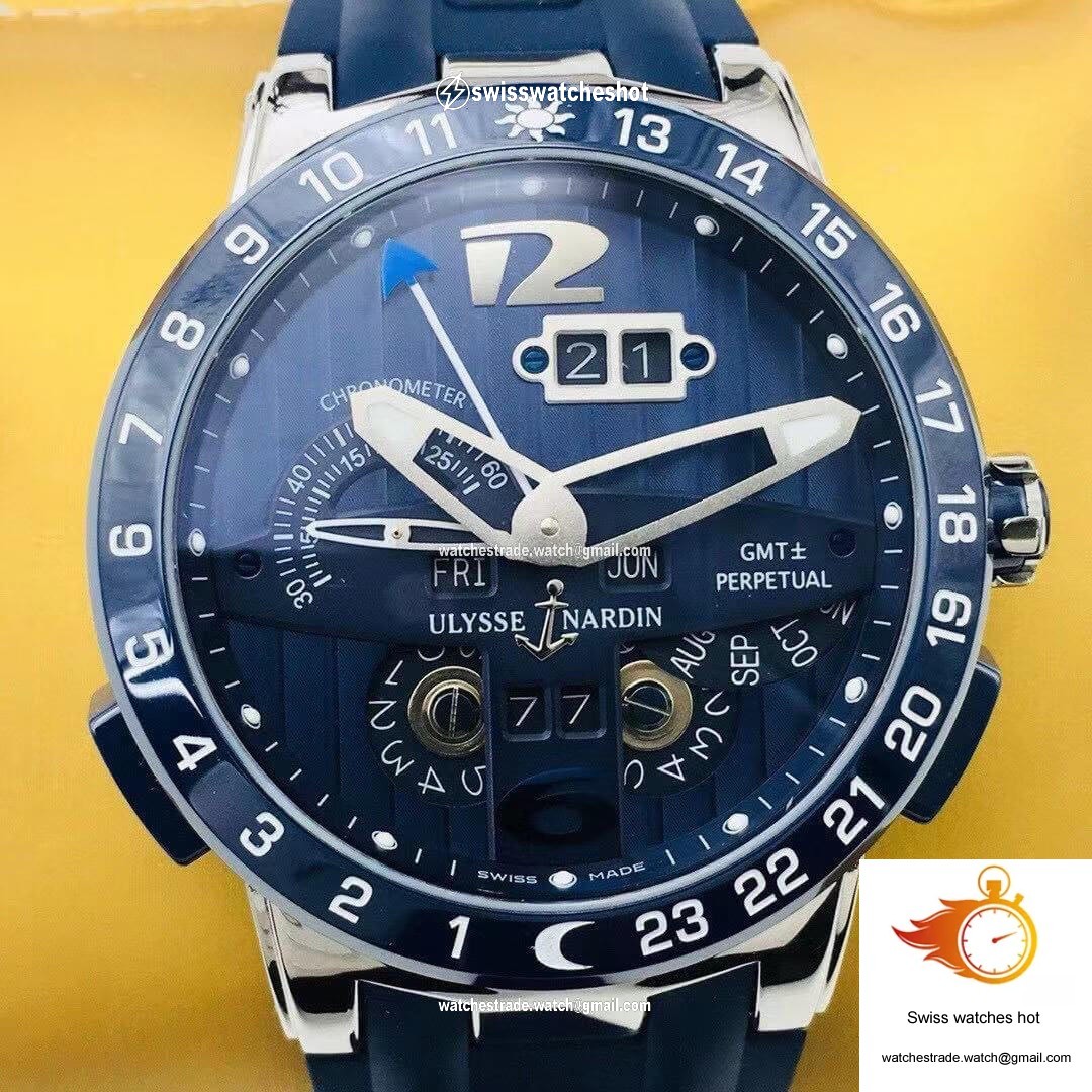 Ulysse Nardin El Toro 320-00/BQ TW Factory Ceramics Blue Dial 4