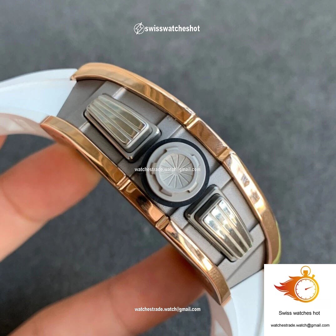 Richard Mille RM11 KV Factory Rose Gold White Strap 4