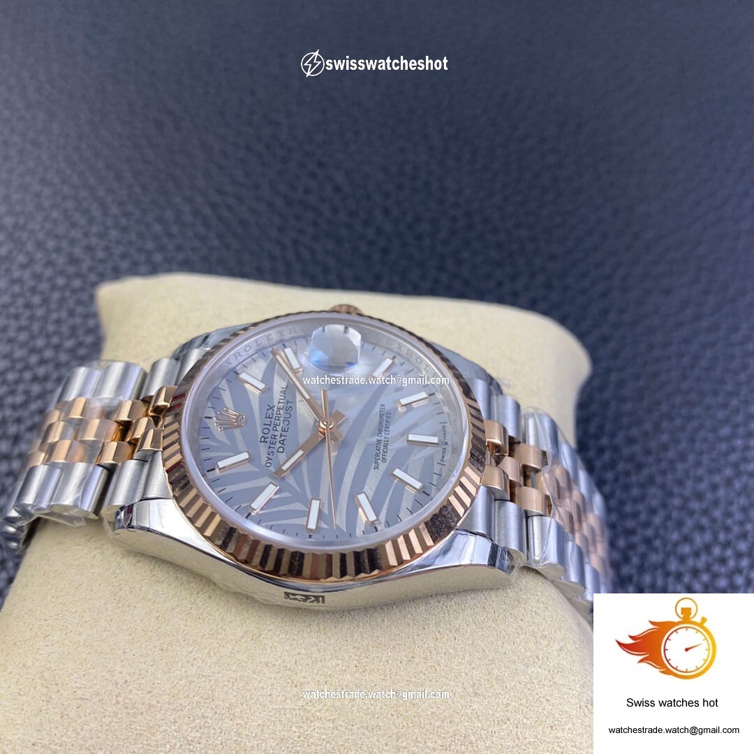 Rolex Datejust M126231-0031 EW Factory Silver Palm Leaf Pattern Dial 4