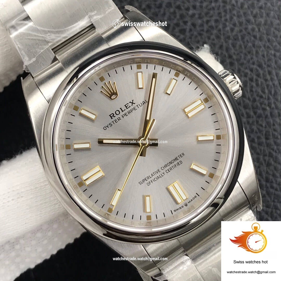 Rolex Oyster Perpetual M126000-0001 36MM EW Factory Silver Dial 4