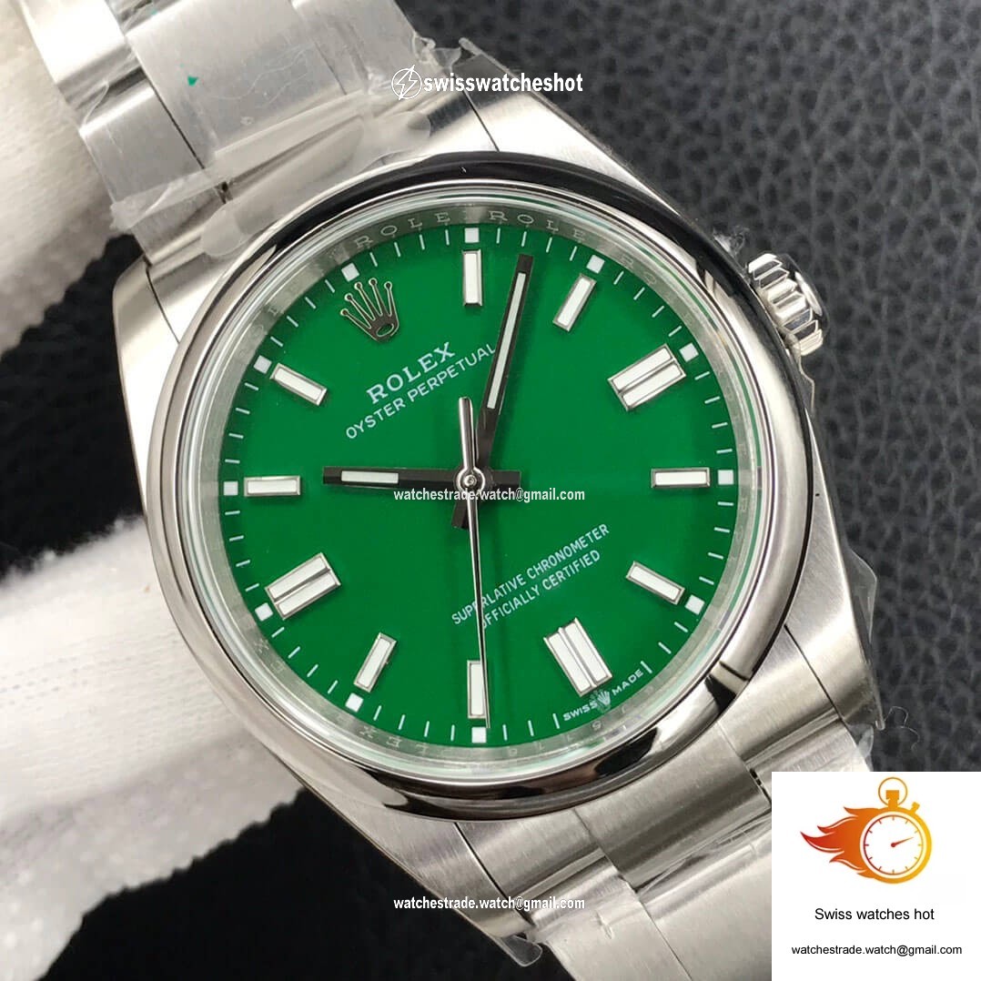 Rolex Oyster Perpetual M126000-0005 36MM EW Factory Green Dial 4