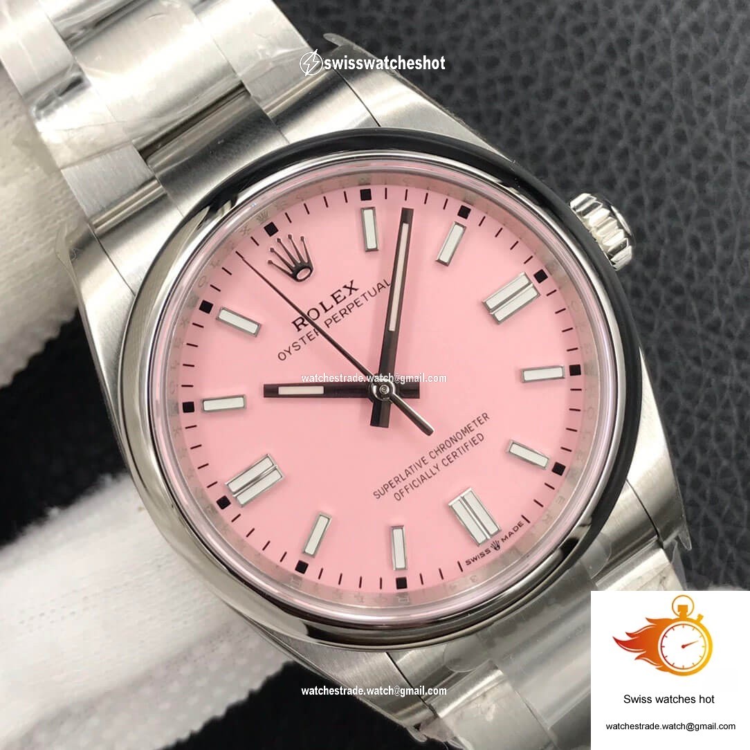 Rolex Oyster Perpetual M126000-0008 36MM EW Factory Candy Pink Dial 4