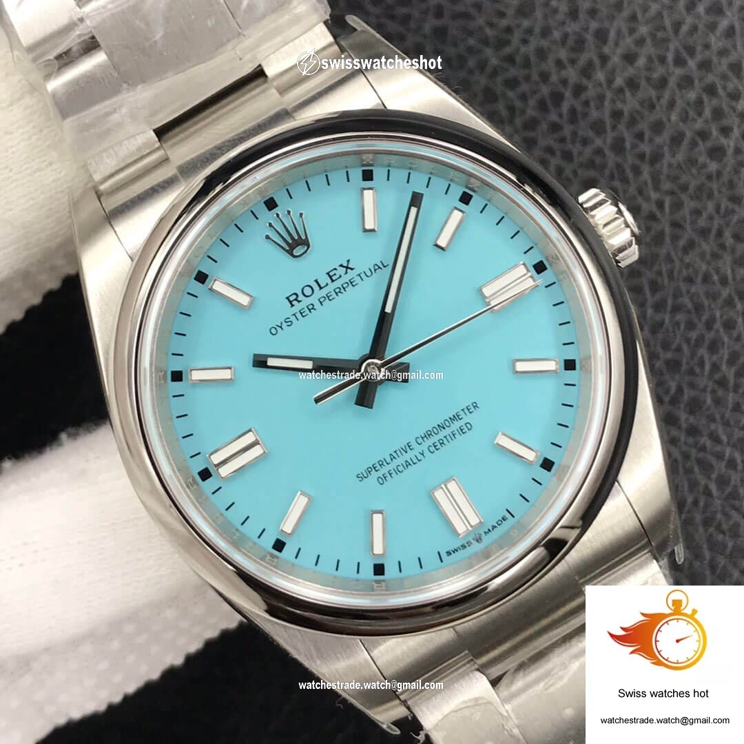 Rolex Oyster Perpetual M126000-0006 36MM EW Factory Turquoise Blue Dial 4