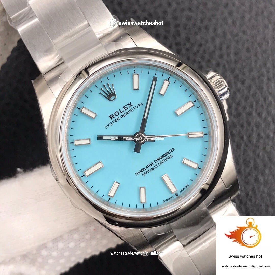 Rolex Oyster Perpetual M277200-0007 31MM EW Factory Turquoise Blue Dial 4