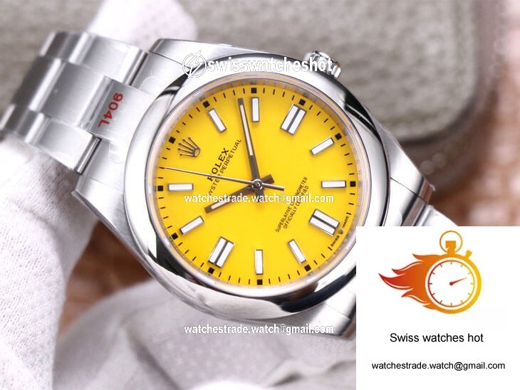Rolex Oyster Perpetual M124300-0004 41MM EW Factory Yellow Dial 4