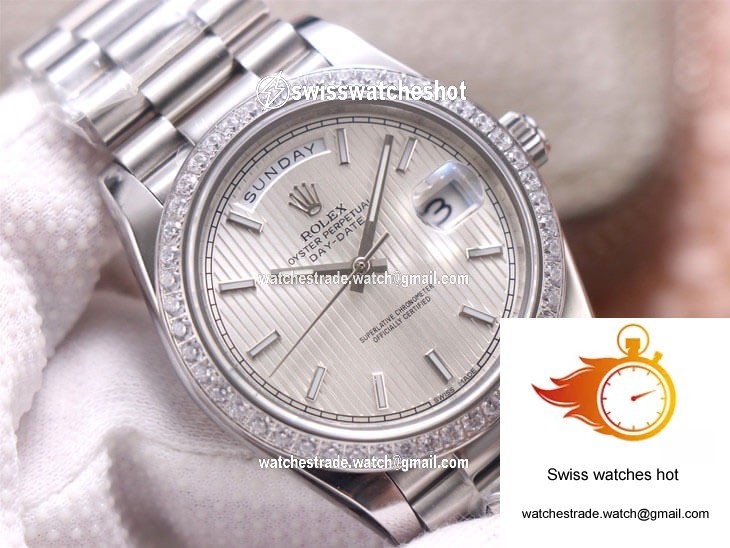 Rolex Day-Date M228349RBR-0007 EW Factory Silver Dial 4