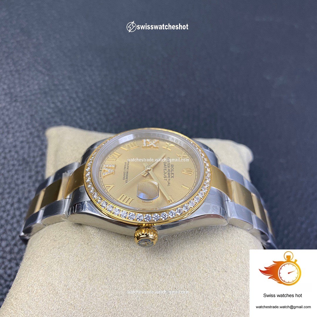 Rolex Datejust 126283 EW Factory Diamond Gold Dial 4