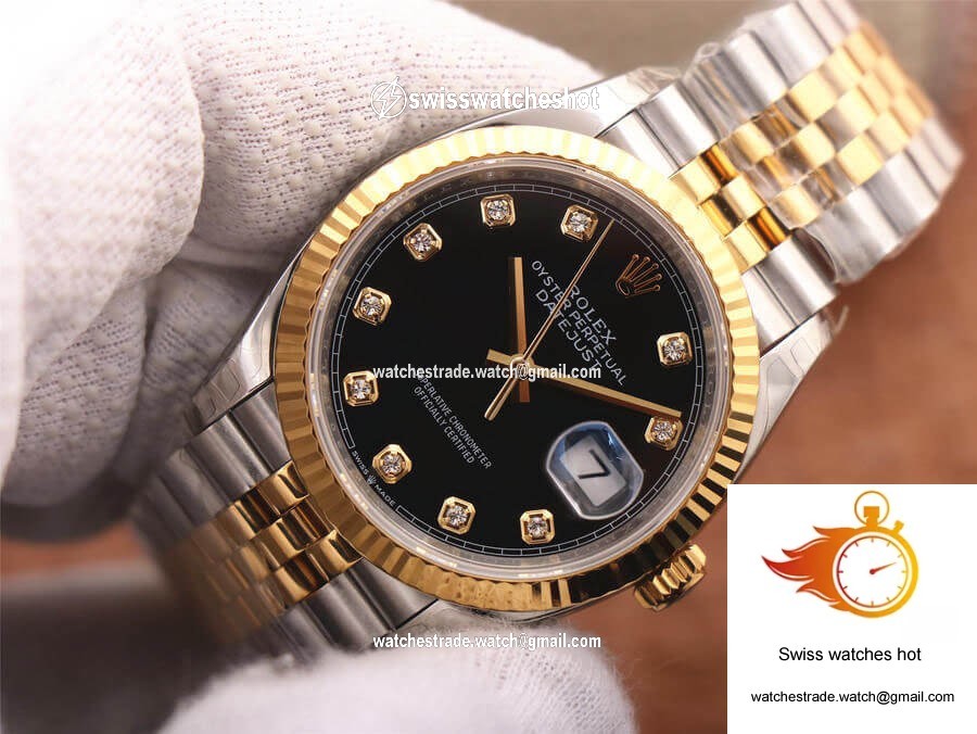 Rolex Datejust M126233-0021 EW Factory Diamond Black Dial 4