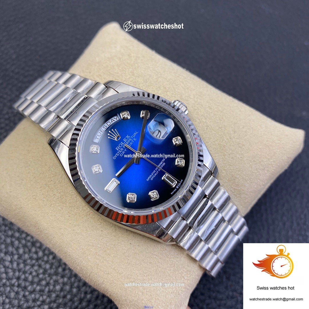 Rolex Day-Date M128239-0023 EW Factory Diamond Gradient Blue Dial 4