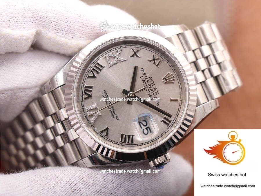 Rolex Datejust M126234-0029 EW Factory Diamond Silver Dial 4