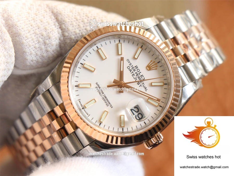 Rolex Datejust M126231-0017 EW Factory Rose Gold White Dial 4