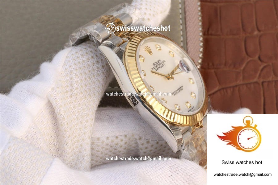 Rolex Datejust M126333-0018 EW Factory Yellow Gold White Dial 4