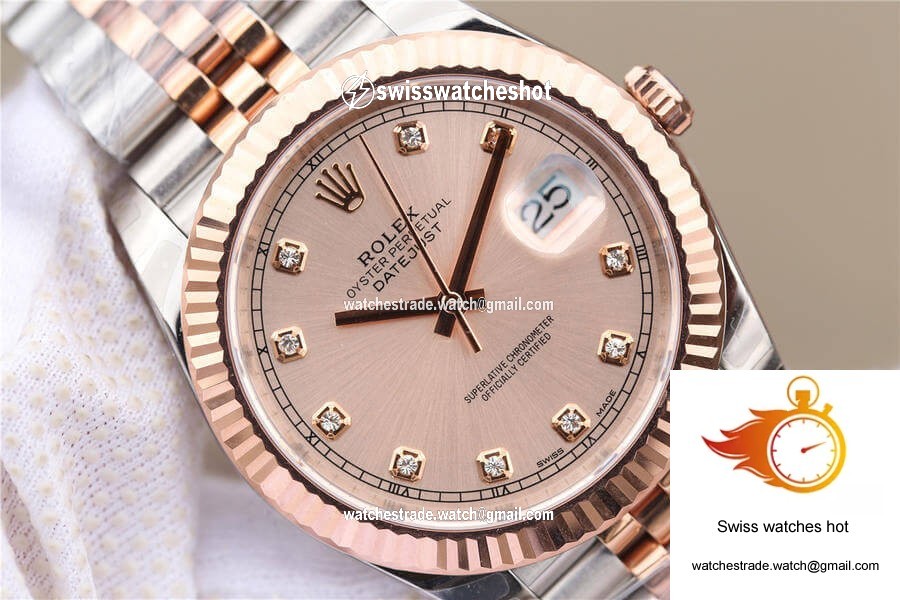 Rolex Datejust M126331-0008 EW Factory Rose Gold Sundust Dial 4