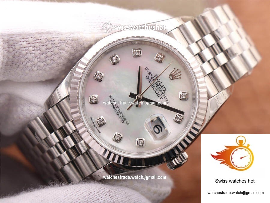 Rolex Datejust M126234-0019 EW Factory White Mother-Of-Pearl Dial 4