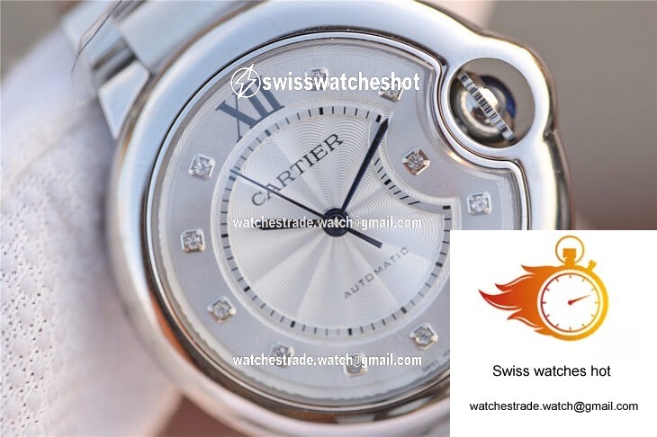 Ballon Bleu De Cartier WE902074 V6 Factory Diamond Silverr Dial 4