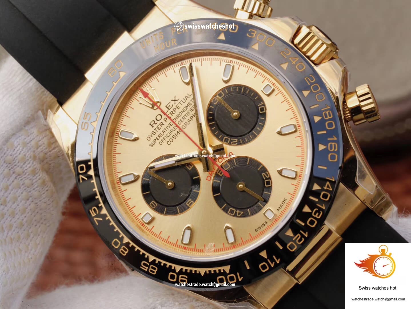 Rolex Daytona Cosmograph 116518ln JH Factory V6 Yellow Gold Black Chronograph 4