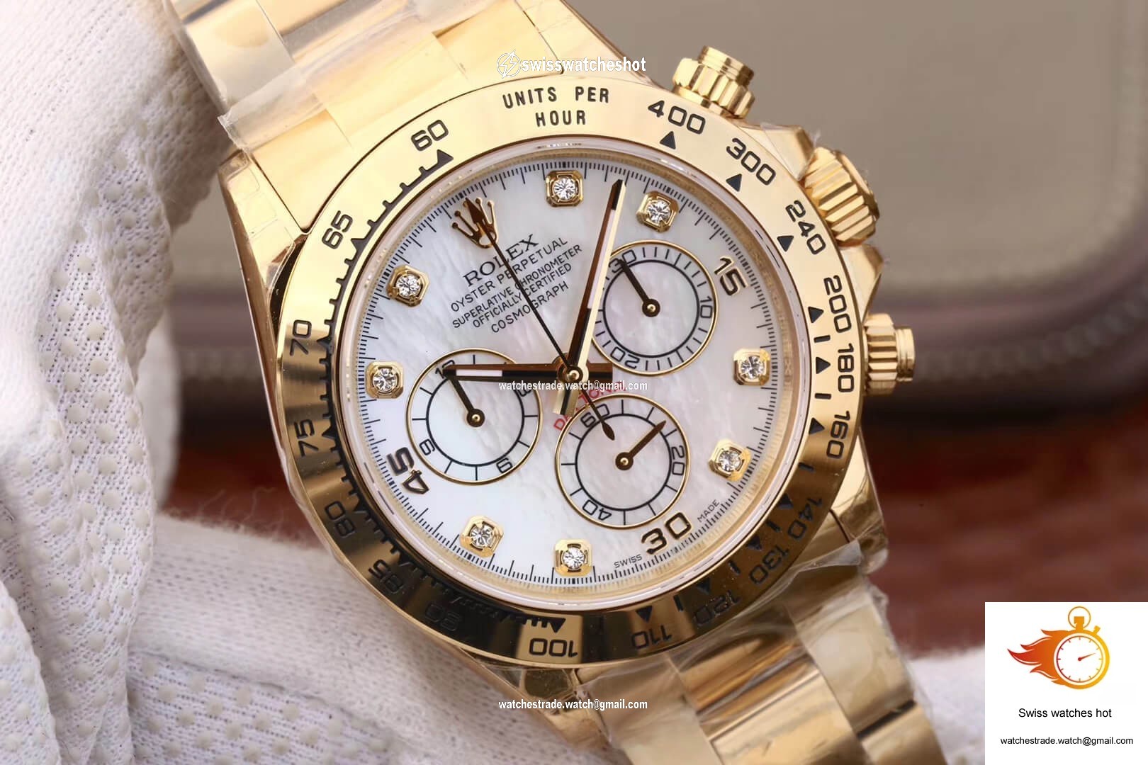 Rolex Daytona Cosmograph 116528-78598 JH Factory Yellow Gold Diamonds Dial 4