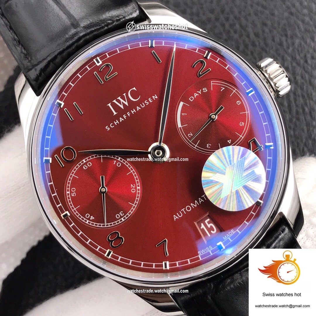 IWC Portugieser IW500714 ZF Factory Burgundy Red Dial 4