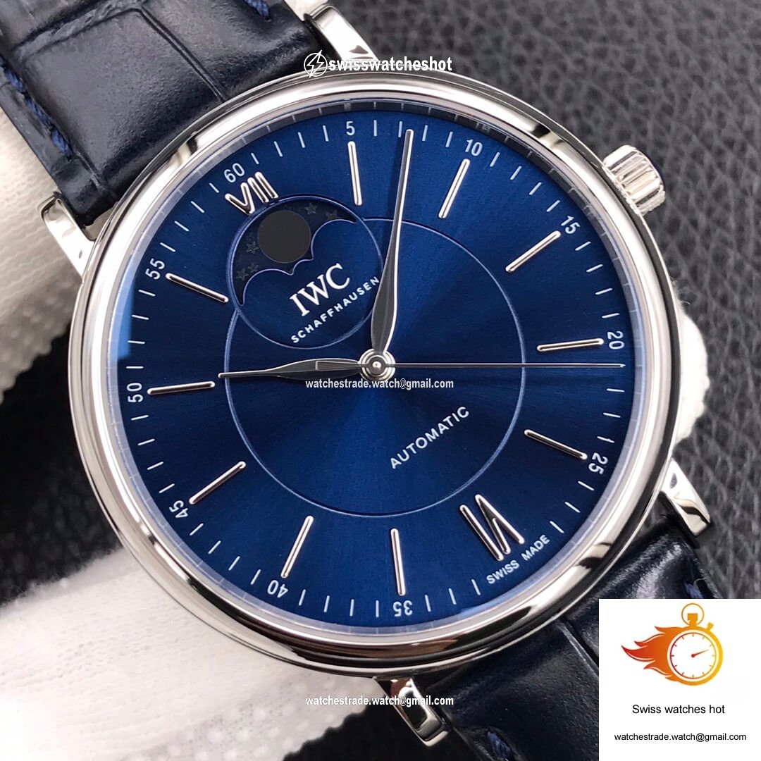 IWC Portofino Moon Phase IW459402 MKS Factory Blue Dial 4