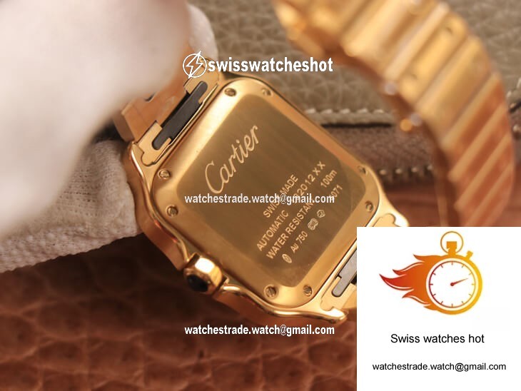 Cartier De Santos WSSA0010 BV Factory 18K Gold White Dial 4