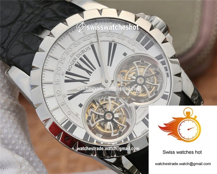 Roger Dubuis Excalibur RDDBEX0250 JB Factory Tourbillon White Dial 4