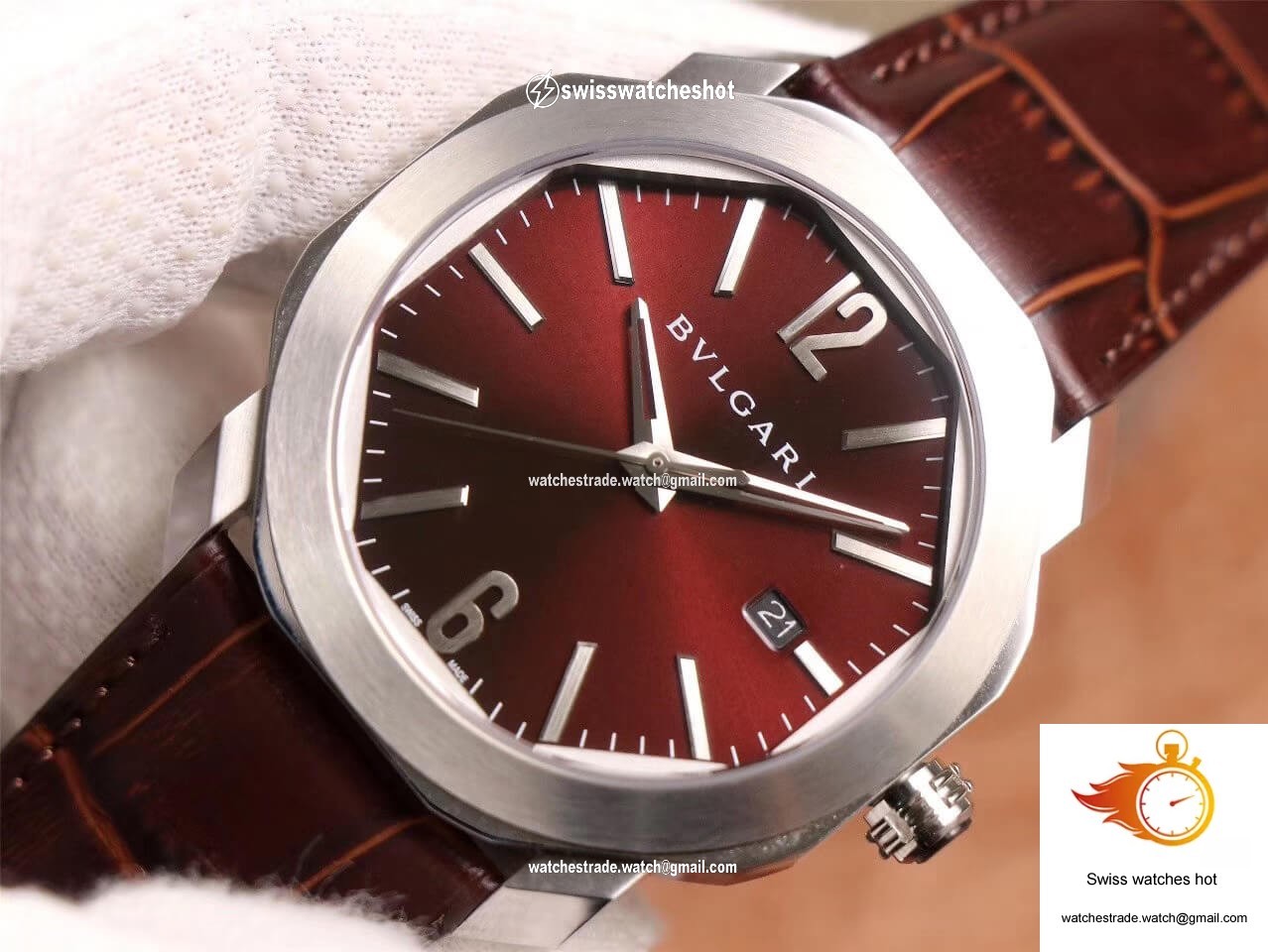 Bvlgari Octo 102705 BV Factory Reddish Brown Dial 4