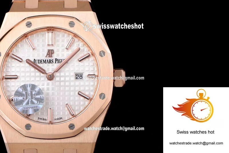 Audemars Piguet Royal Oak Quartz 67650OR.OO.1261OR.01 JF Factory White Dial 4