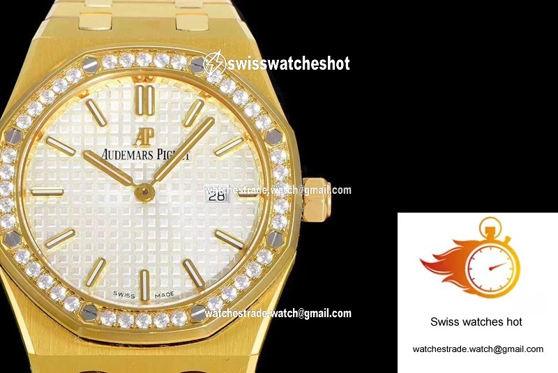 Audemars Piguet Royal Oak Quartz 67651BA.ZZ.1261BA.01 JF Factory Yellow Gold Diamond 4