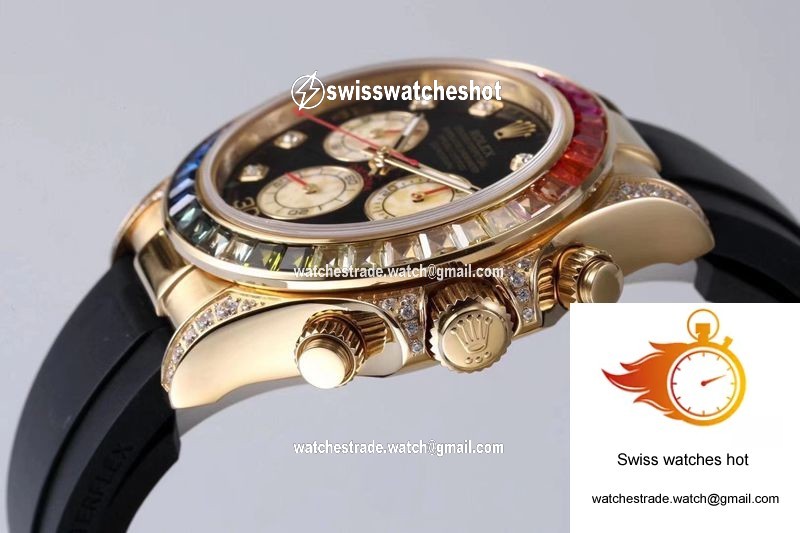 Rolex Daytona 116598RBOW BL Factory Yellow Gold 4