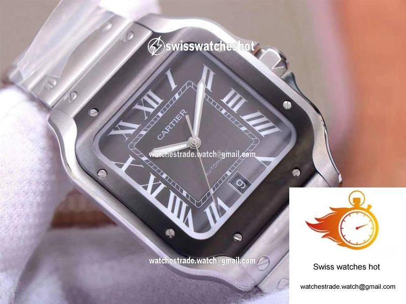 Cartier Santos de Large WSSA0037 V6 Factory Gray Dial 4