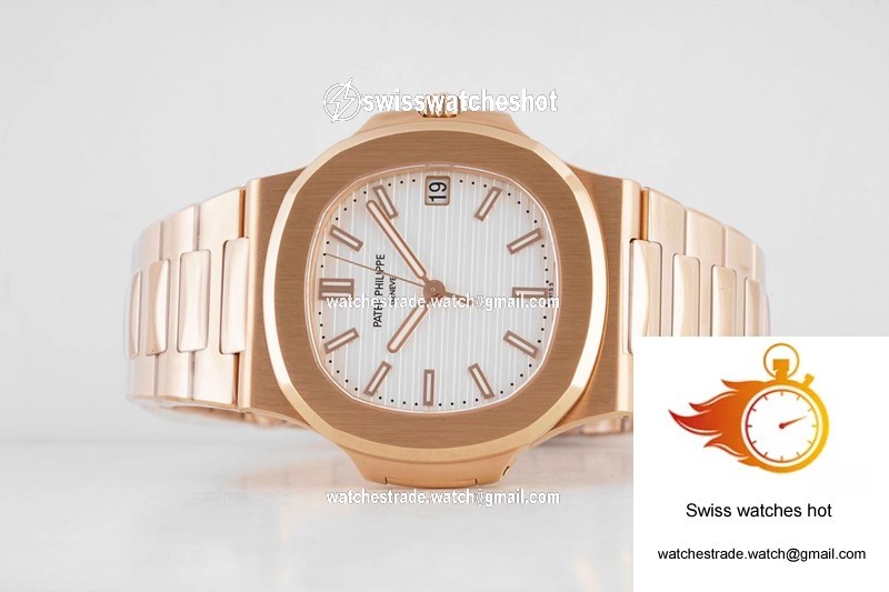 Patek Philippe Nautilus 5711/1R-001 PPF Factory V4 Rose Gold White Dial 4
