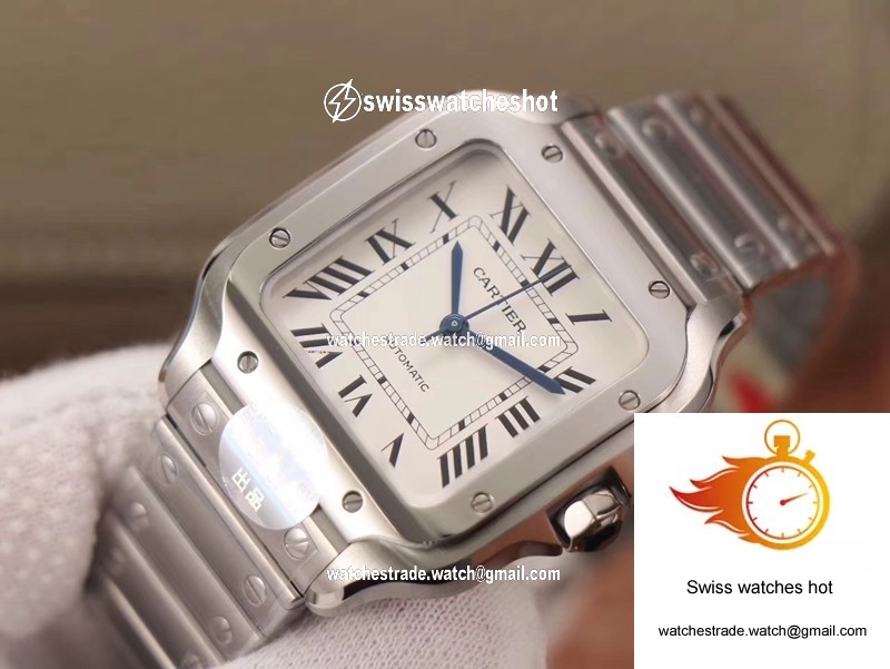 Cartier Santos WSSA0029 BV Factory Silver White Dial 4