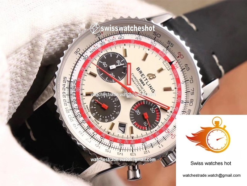 Breitling Navitimer 1 B01 Chronograph 43 TWA Edition AB01219A1G1X1 V9 Factory Silver Dial 4