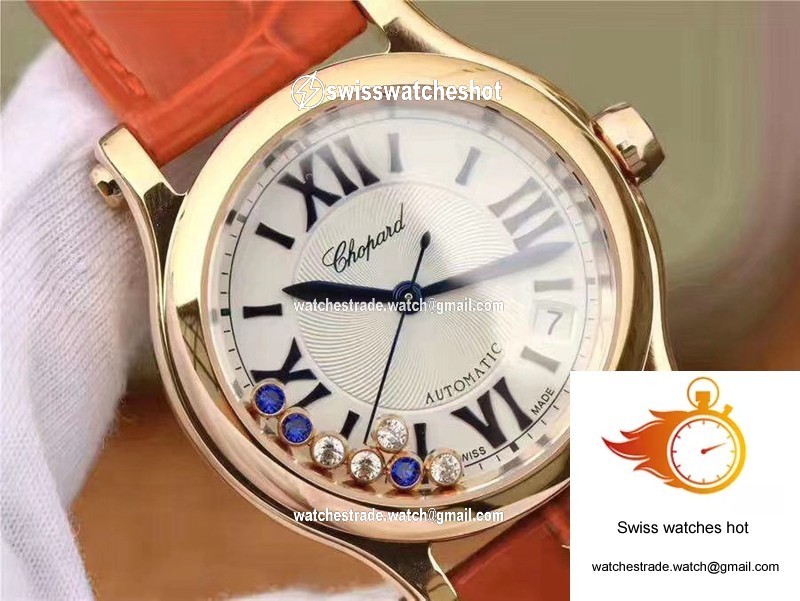 Chopard Happy Sport 274808 Rose Gold Diamonds YF Factory White Dial 4
