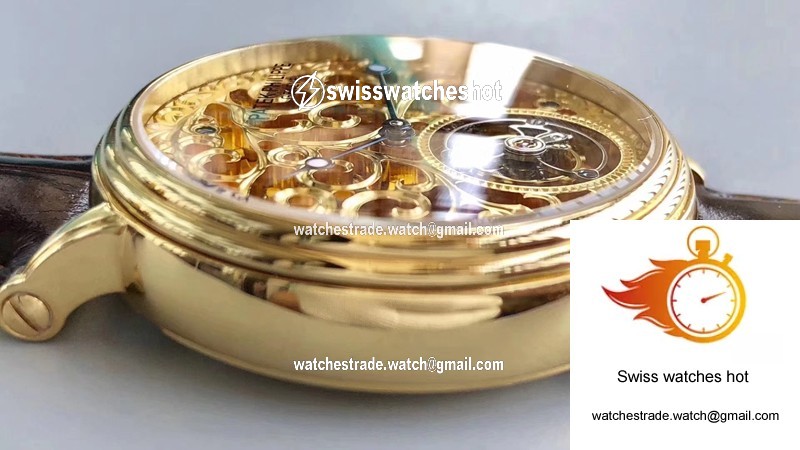 Patek Philippe Tourbillon Yellow Gold Skeleton Dial 4